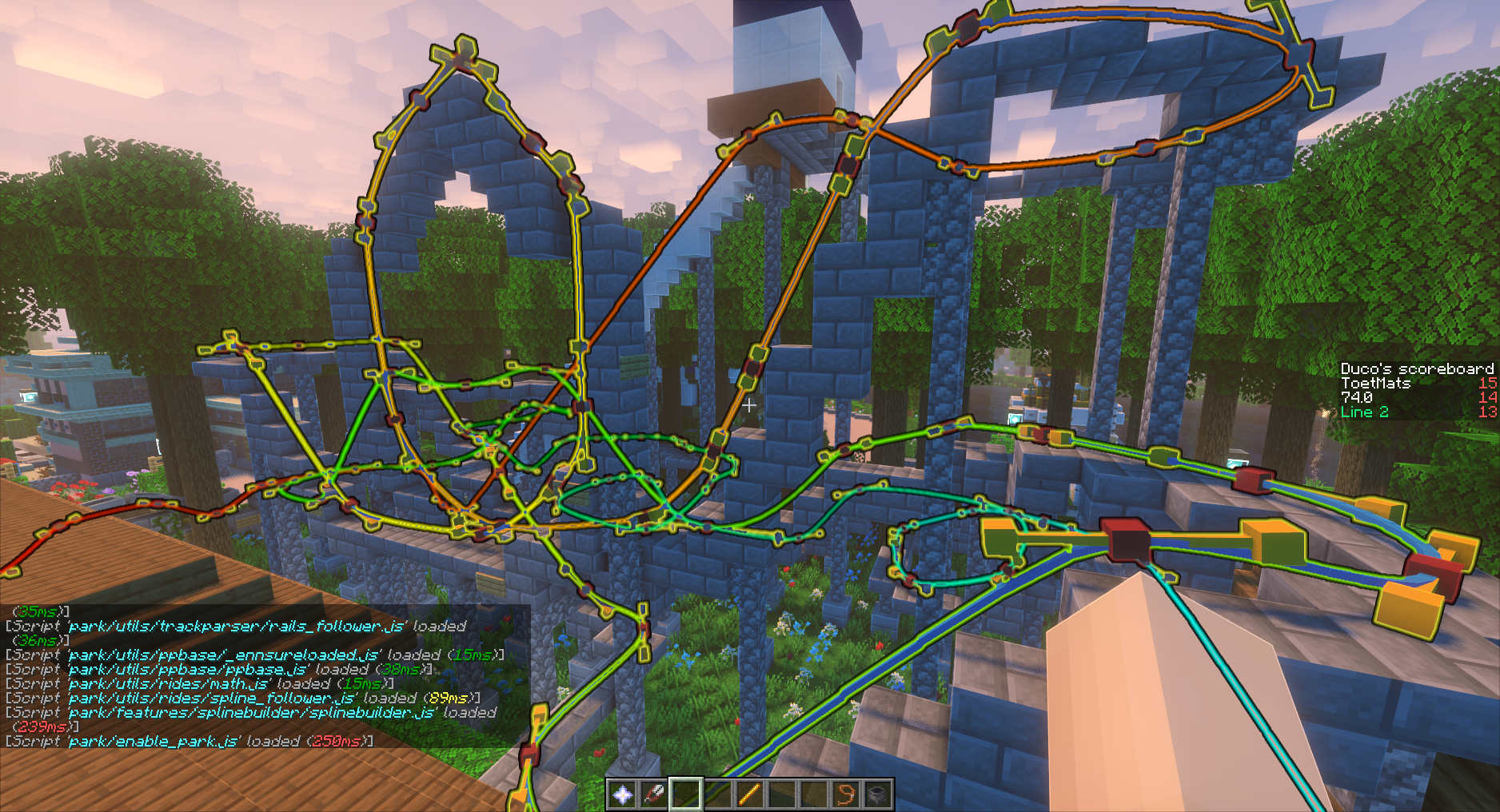 Spline editor in actie